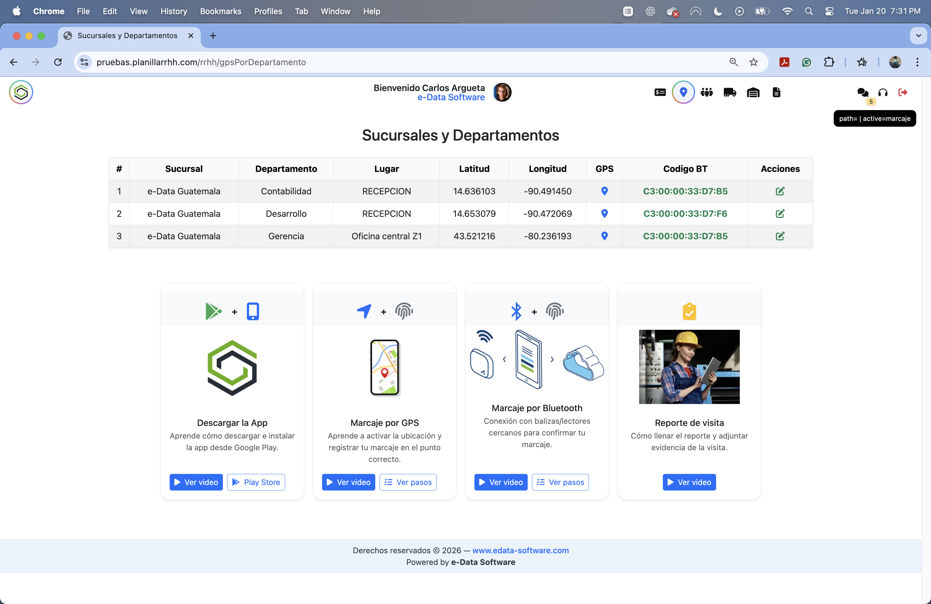 Marcaje móvil: asistencia con GPS y biometría