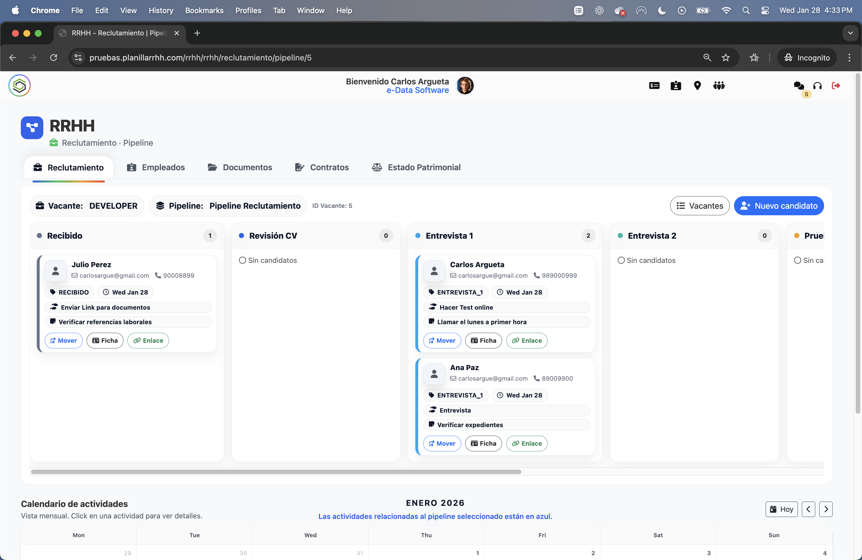 CRM: tablero Kanban, pipeline y cotizaciones
